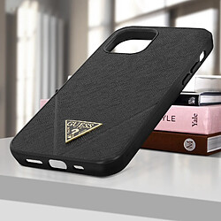 Acheter Guess Maroquinerie Coque iPhone 12 Mini Aspect Grainé Rigide Antichoc Guess Saffiano V Noir