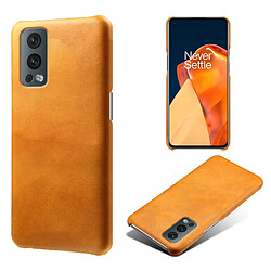 Coque en TPU + PU couleur unie simple orange pour votre OnePlus Nord 2 5G