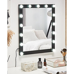 Beliani Miroir LED ODENAS Noir