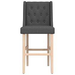 Acheter vidaXL Chaises de bar lot de 2 bois massif d'hévéa et tissu