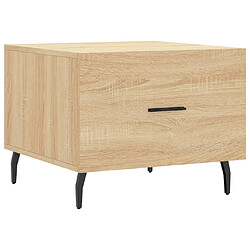 vidaXL Table basse Chêne sonoma 50x50x40 cm Bois d'ingénierie