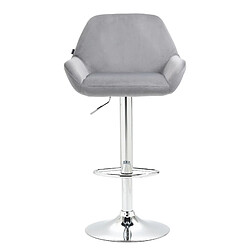 Non Tabouret de bar Braga velours chrome