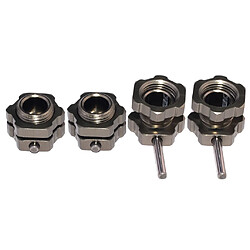 1 Ensemble Adaptateur De Moyeu Hexagonal De Roue En Aluminium De 17 Mm Pour Voiture RC à L'échelle 1/8 Gris Titane