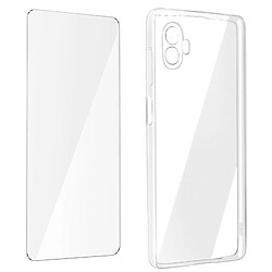 Avizar Coque pour Galaxy Xcover 6 Pro Silicone Gel et Film Verre Trempé 9H transparent