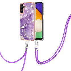 Coque en TPU antichoc, IML IMD, marbre électroplaqué Violet 002 pour votre Samsung Galaxy A13 5G