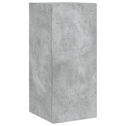 Avis Maison Chic Meuble TV mural, Banc TV avec lumières LED pour salon, Meuble de rangement gris béton 30,5x35x70 cm -GKD27984