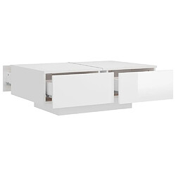 Acheter vidaXL Table basse Blanc brillant 90x60x31 cm Bois d'ingénierie