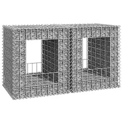 vidaXL Poteaux à panier de gabion 2 pcs 50x50x60 cm Fer