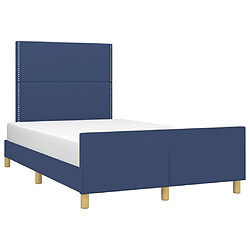 Avis Maison Chic Lit adulte - Cadre Structure de lit avec tête de lit Contemporain Bleu 120x200 cm Tissu -MN98420