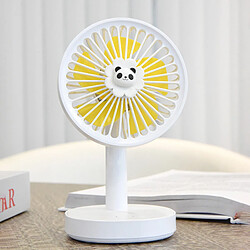 Avis (Blanc) Dessin Animé Portable Mini Ventilateur de Bureau de Conception en Forme de Poche Rechargeable par Usb