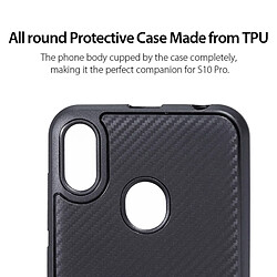 Wewoo Coque Étui de protection en TPU texturé fibre carbone pour Ulefone S10 Pro (Noir) pas cher