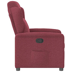 Avis vidaXL Fauteuil inclinable Rouge bordeaux Tissu