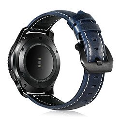 Wewoo Bracelet pour montre connectée de sport en cuir arbre Samsung Galaxy Watch Active 22mm Mazarine