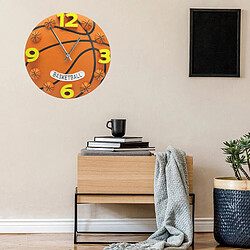 Avis horloge murale de basket-ball pour chambre de garçons décorative