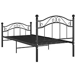 Acheter vidaXL Cadre de lit sans matelas noir métal 100x200 cm