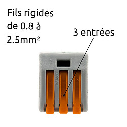 Avis Borne rapide automatique à cliquet S222 - 3 entrées - Wago