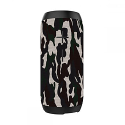 General Haut-parleur Bluetooth – Son surround HD 360° avec basses, stéréo 10 W, étanche IPX6, haut-parleur portable avec batterie 20 H avec Bluetooth, couplage TWS, micro intégré, pour la maison, les fêtes, les cadeaux (camouflage)