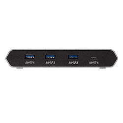 NEDIS 4-Port Hub USB Ordinateur de bureau avec port USB Aluminium/Noir