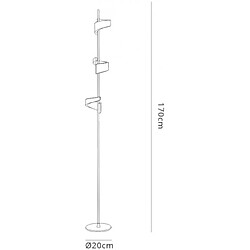 Luminaire Center Lampadaire LED intégré Tsunami Sable blanc 170 Cm