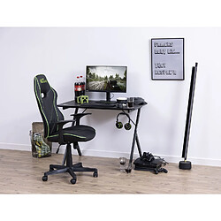 Toilinux Chaise de bureau pour gamer en simili - Noir et Vert