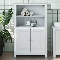 Maison Chic Armoire de salle de bain,Meuble de rangement,Meuble haut BERG blanc 69,5x34x110 cm pin massif -GKD393823