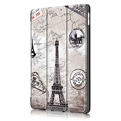 Acheter Etui en PU impression de modèle avec support tri-pliure tour Eiffel pour votre Apple iPad 10.2 (2019)