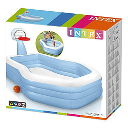 Acheter Intex Piscinette gonflable avec panier Basket - L. 257 x H. 130 cm - Bleu