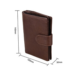 Avis Porte-Carte Homme Portefeuille Protection Magnétique Cuir Anti RFID Marron YONIS