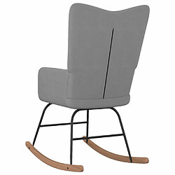 Acheter Maison Chic Chaise à bascule | Fauteuil Relax, design moderne Gris foncé Tissu -GKD47169