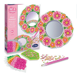 Miroir mosaique fleurs a diamanter - sentosphere