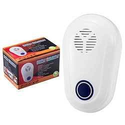 Wewoo 4W électronique ultrasons anti moustique blanc rat souris cafard insecte antiparasitaire répulsif, prise de l'UE, AC 90-250V pas cher