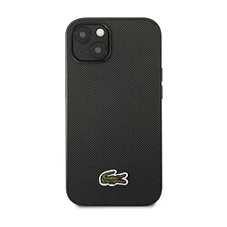 Lacoste Coque pour iPhone 14 Plus Collection Petit Piqué Design Texturé Noir