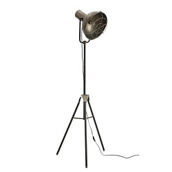 Dansmamaison Lampe Sur Pied Ronde Metal Gris 150 cm