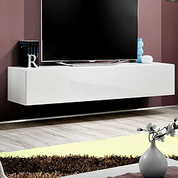 Avis Paris Prix Meuble TV Mural Design Fly I 160cm Blanc