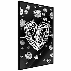 Paris Prix Affiche Murale Encadrée Entangled Heart 20 x 30 cm Noir