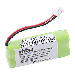 Vhbw Batterie NI-MH 700mAh 2.4V pour SAGEM D16T, D16T Duo, D16T Duo 2, D18T, D21T remplace le modèle 2SN-AAA55H-S-JP1