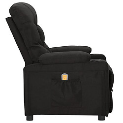 Avis vidaXL Fauteuil de massage Noir Tissu