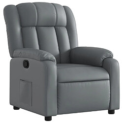 Maison Chic Fauteuil Relax pour salon, Fauteuil inclinable Gris Similicuir -GKD79747