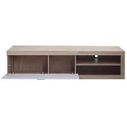 Acheter Mendler Meuble TV HWC-L33, Table de télévision Table basse Armoire TV Commode, bois 43x180x41cm Compartiment de rangement, aspect chêne, blanc