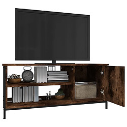 Acheter Maison Chic Meuble TV scandinave - Banc TV pour salon chêne fumé 100x40x45 cm bois d'ingénierie -MN13260