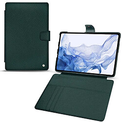 Housse cuir Samsung Galaxy Tab S8 Ultra - Rabat portefeuille - Vert séduisant ( Pantone #1d3c34 ) - NOREVE