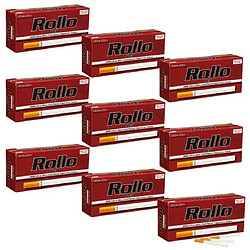 Pack Lot de 12 boites de 200 tubes à cigarette Rollo Red Ultra Slim