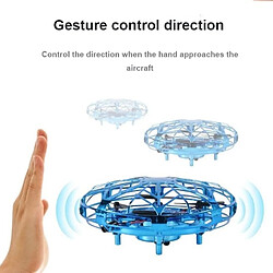 Universal Mini Drone UFO Flying Helicopter Spinner Fingertip Hand(Blue) pas cher