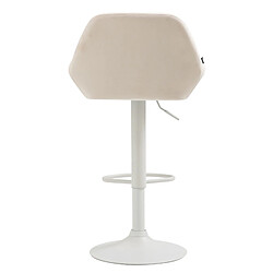 Non Tabouret de bar Braga velours blanc pas cher