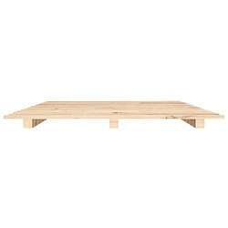 Maison Chic Lit adulte - Lit simple Cadre de lit,Structure du lit Contemporain 100x200 cm bois de pin massif -MN67729 pas cher