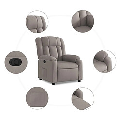 Acheter vidaXL Fauteuil inclinable Taupe Tissu