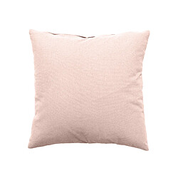 Toilinux Coussin uni effet Bachette déhoussable - 40 x 40 cm - Rose