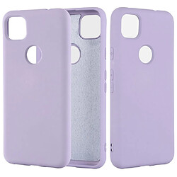 Coque en silicone liquide souple violet pour votre Google Pixel 4a