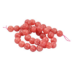 Avis argent naturel rhodochrosite perles rondes en vrac bijoux de jade faisant 10mm