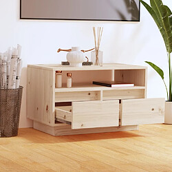 Avis Maison Chic Meuble TV scandinave - Banc TV pour salon 60x35x37 cm Bois de pin massif -MN65282